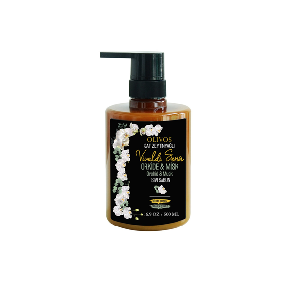 Olivos Saf Zeytinyağlı Vivaldi Serisi Orkide&Misk Sıvı Sabun 500 ml - Image 1