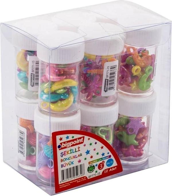 Bigpoint Şekilli Boncuklar (Büyük Boy) 12'li Paket - Image 1