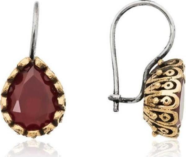 925 Ayar Gümüş Damla Otantik Küpe - Image 1