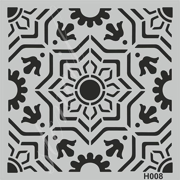 Mood Stencil H008 Stencil Boyama Şablonu 25x25 cm. - Image 1