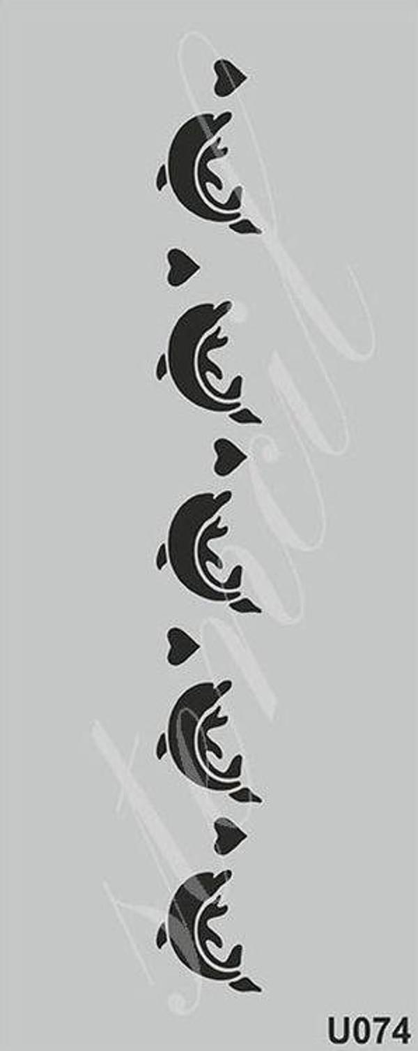 Mood Stencil Boyama Şablonu 10x25 cm. U074 - Image 1