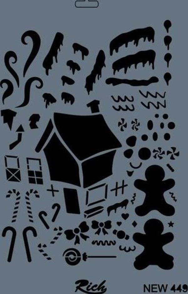 Rich Stencil Boyama Şablonu 25x35 cm. NEW-449 - Image 1