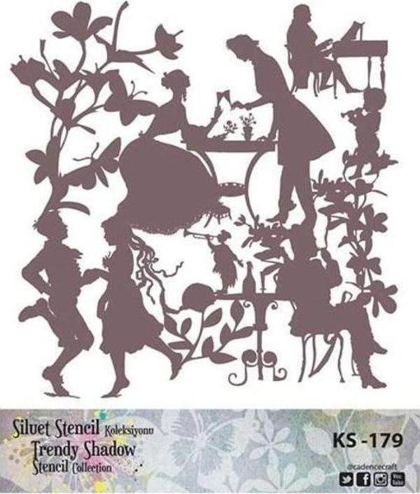 Cadence Siluet (Kenarsız) Stencil KS-179 - Image 1