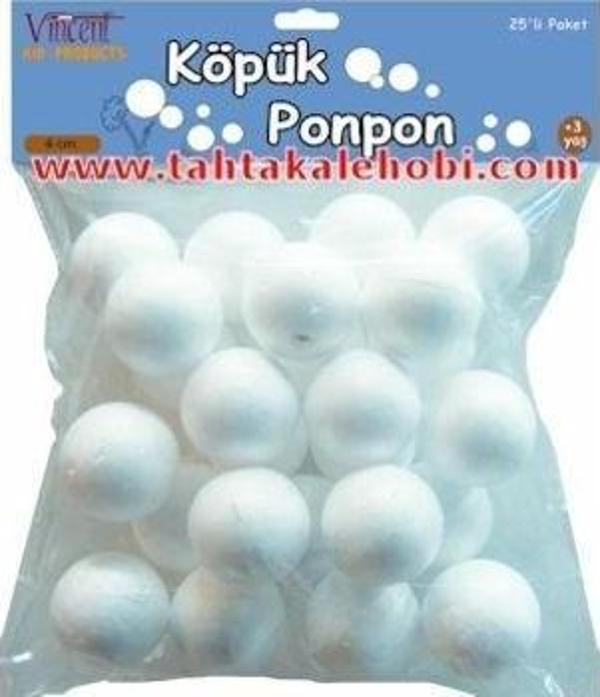 Vincent Foam Ball - Köpük Top 4 cm. 25 Adet - Image 1