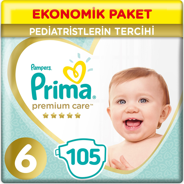Prima Premium Care 6 Beden Bebek Bezi 13+ Kg (3*35) 105 Adet - Image 1