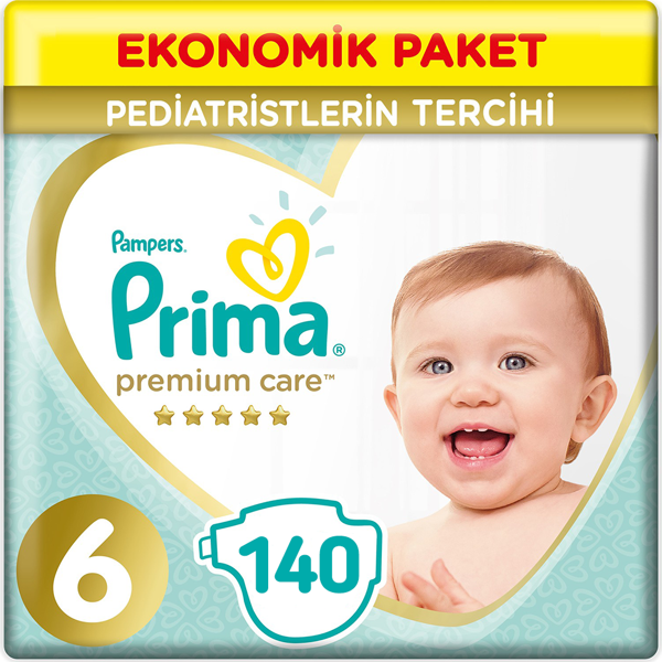 Prima Premium Care 6 Beden Bebek Bezi 13+ Kg (4*35) 140 Adet - Image 1
