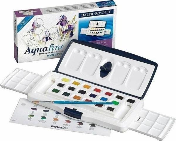 Daler Rowney Aquafine Suluboya 18+2 Renk Tüp ve 1/2 Tablet Set - Image 1