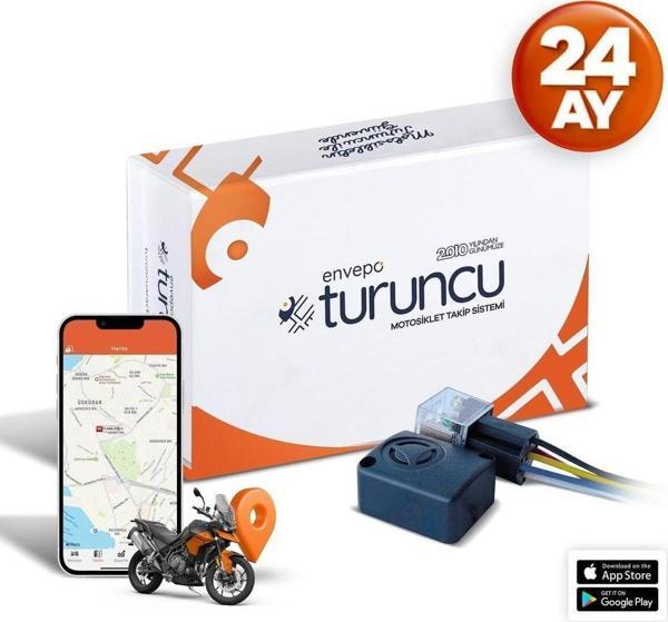 Turuncu Motosiklet Takip Cihazı (24 Aylık) ve Buzzer Cihazı - Mobil Araç Takip Cihazı - Image 1