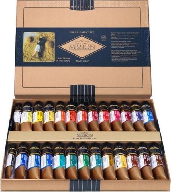 Mission Gold Class Pure Pigment Suluboya 15ml x 24+2 Renk - Image 1