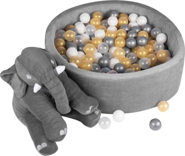 Comfymax Oyun Alanı ve Top Havuzu 200 Top Gold/Gri/Beyaz/Şeffaf - Image 1
