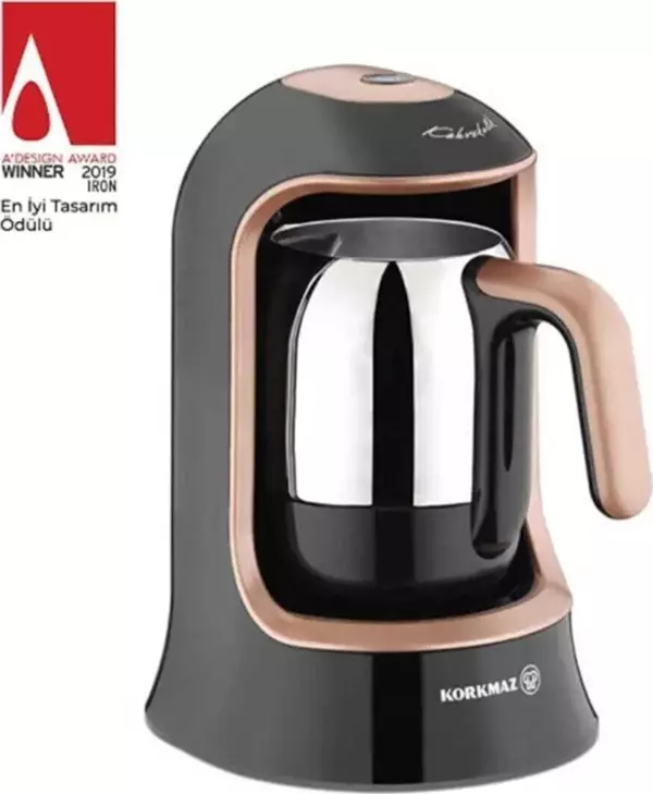 Korkmaz A860-02 Kahvekolik Rose Gold/Siyah Türk Kahve Makinesi - Image 1