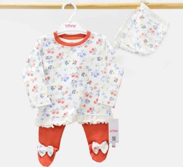 Tiffany Baby Sweat Theme Kız Çocuk 3'Lü Set Takım 11020 - Image 1