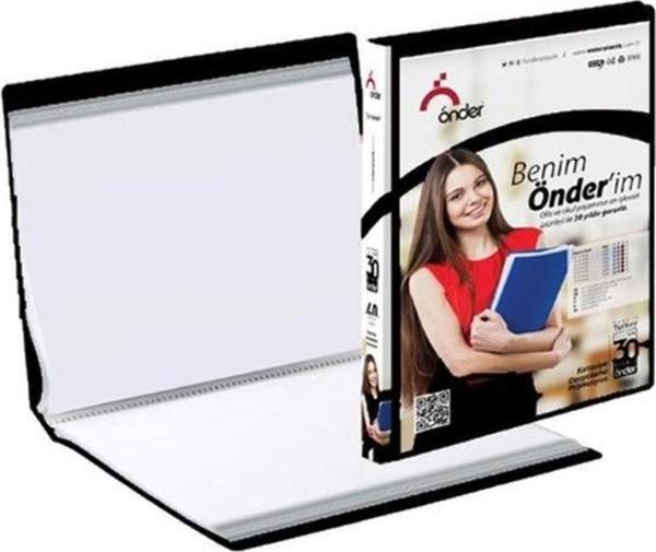Önder PP Ön Cepli 100 Poşetli Sunum Dosyası SİYAH - Image 1