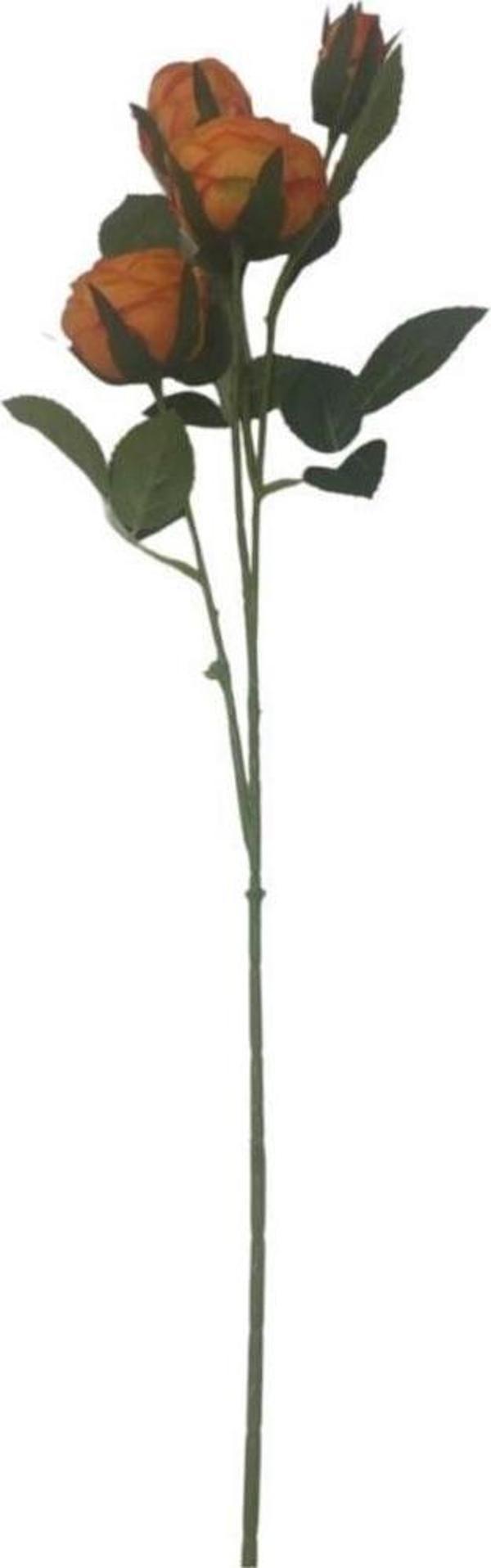 T.Concept Dekoratif Yapay Gül Çiçek 60 Cm Turuncu Renk - Image 1