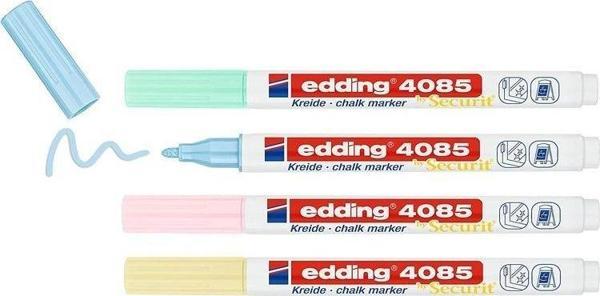 Edding 4085 Sıvı Tebeşir Kalemi 4'lü Blister PASTEL - Image 1