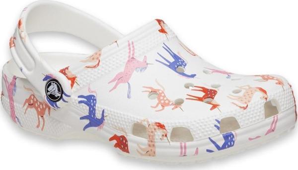 Crocs 209695 Classic Character Print Clog K Beyaz Çocuk Terlik - Image 1