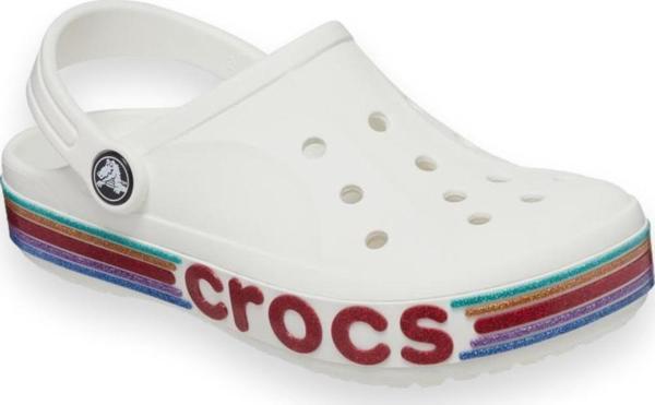 Crocs 209730 Bayaband Rainbow Glitter Clg K Beyaz Çocuk Terlik - Image 1