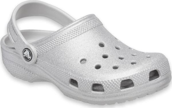 Crocs 206993 Classic Glitter Clog K Gümüş Çocuk Terlik - Image 1