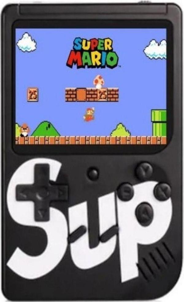 Cosmostech Sup Game Box Plus 400 Oyunlu Taşınabilir Mario Oyunlu Retro El Atarisi Siyah - Image 1