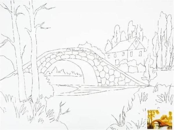 St. Petersburg Desenli Pres Tuval 30x40 cm Bridge - Image 1