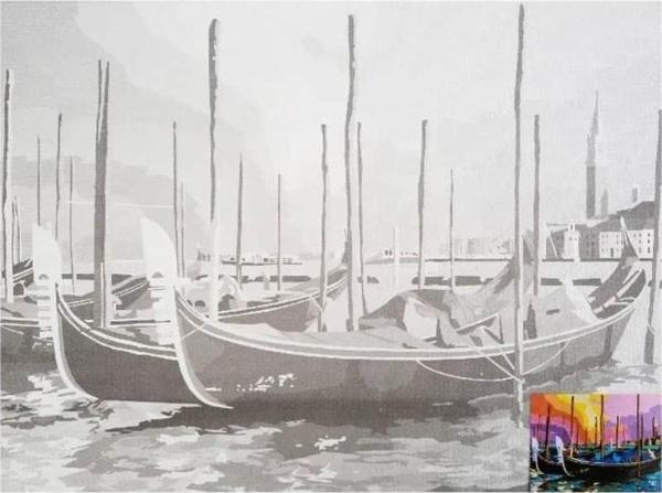 St. Petersburg Desenli Pres Tuval 30x40 cm Venice - Image 1