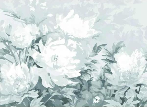 St. Petersburg Desenli Pres Tuval 30x40 cm Peonies - Image 1