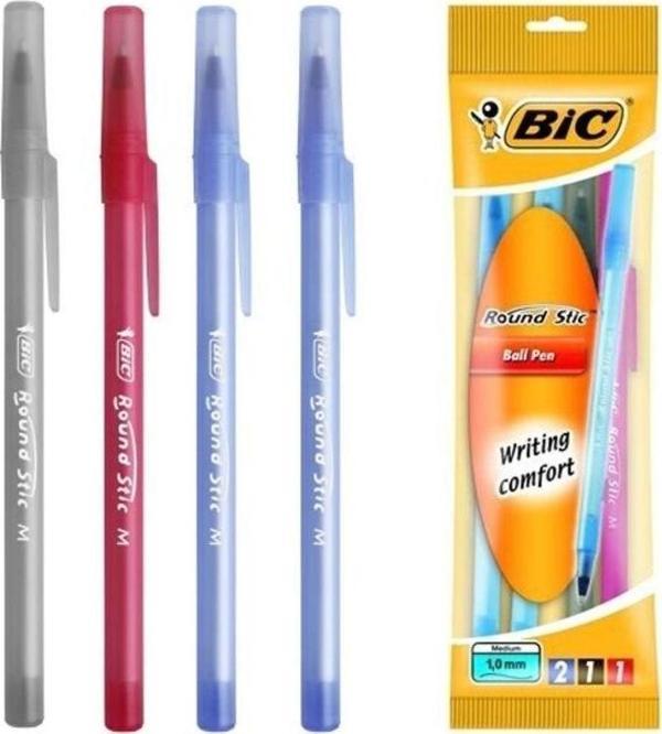 Bic Round Stic Tükenmez Kalem 4'lü Promosyon Paket - Image 1