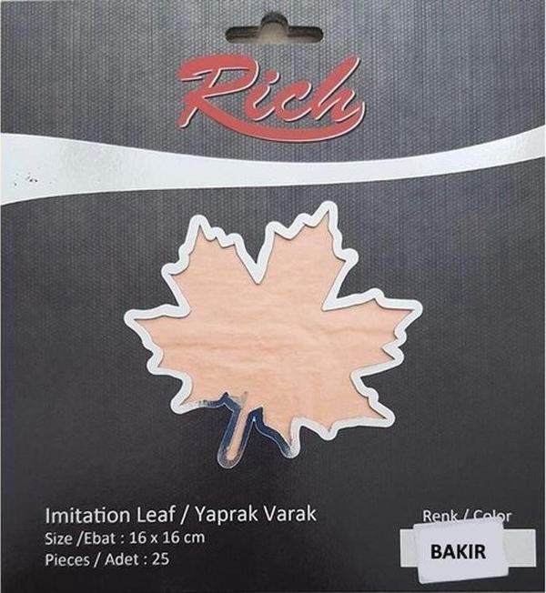 Rich Yaprak Varak 25'li BAKIR - Image 1