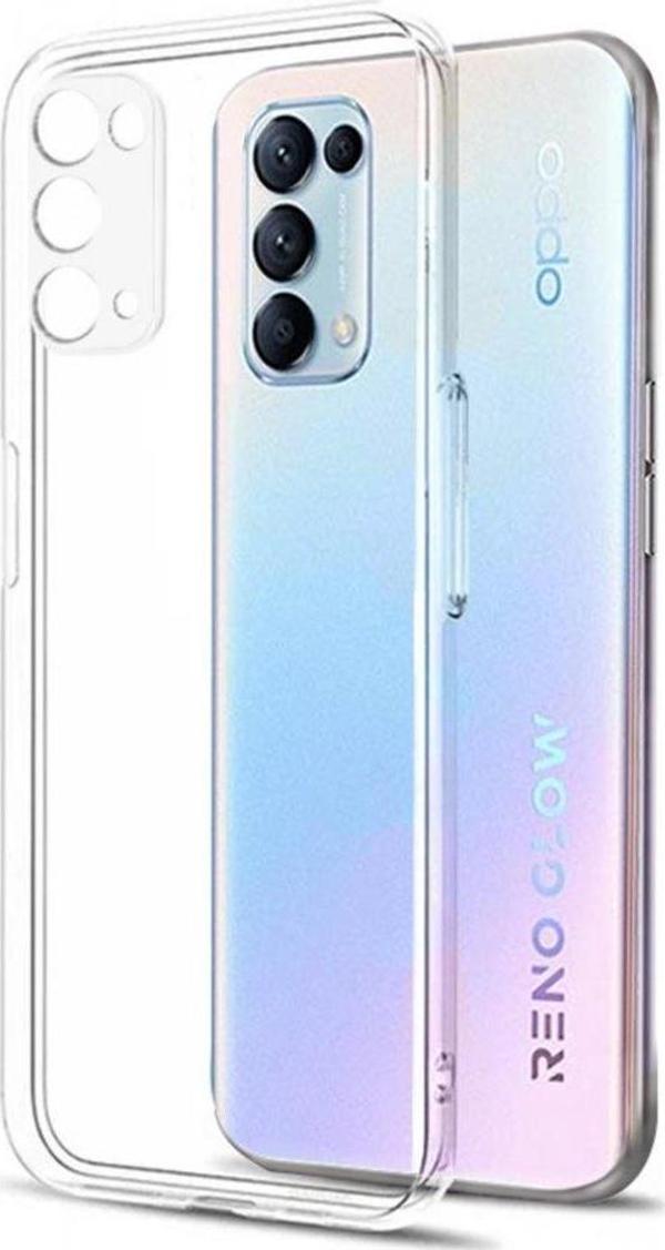 FitCase Oppo Reno 5 Kılıf Kamera Korumalı Silikon Şeffaf Arka Kapak - Image 1