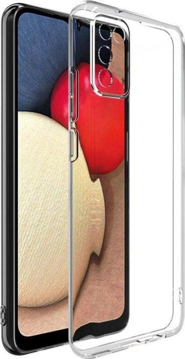 FitCase Samsung Galaxy A02s (A025) Kılıf Kamera Korumalı Silikon Şeffaf Arka Kapak - Image 1
