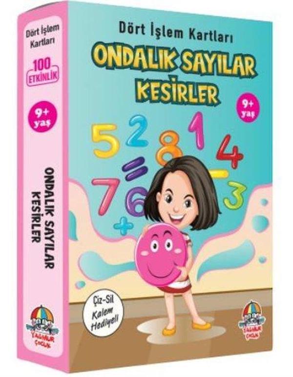 Dört İşlem Kartları - Ondalık Sayılar/Kesirler (9+ Yaş) - Yağmur Çocuk - Image 1