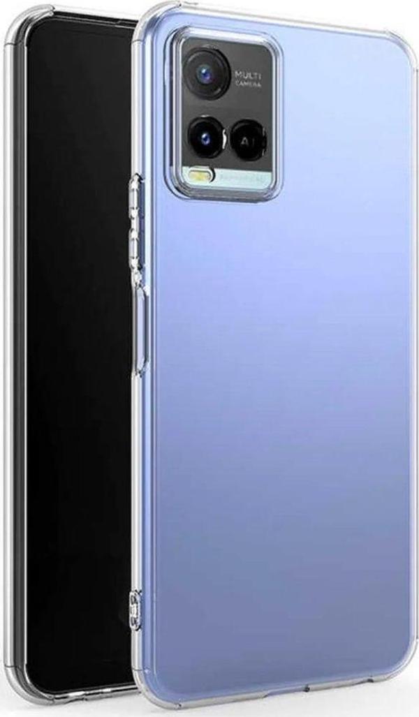 FitCase Vivo Y21s Kılıf Kamera Korumalı Silikon Şeffaf Arka Kapak - Image 1