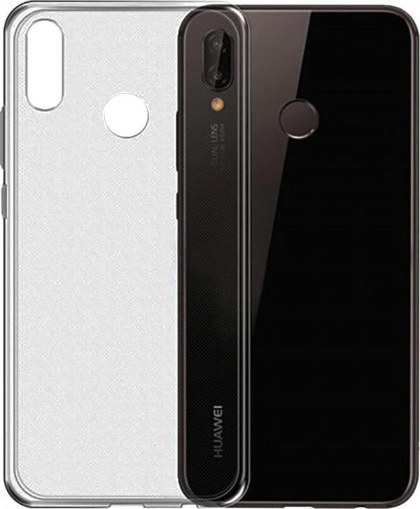 Huawei P20 Kılıf Soft Silikon Şeffaf-Siyah Arka Kapak - Image 1