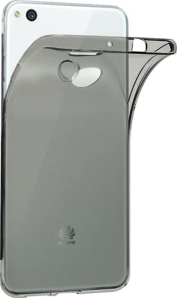 Huawei P9 Lite 2017 Kılıf Soft Silikon Şeffaf-Siyah Arka Kapak - Image 1