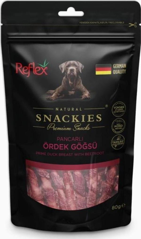 Reflex Snackies Pancarlı Ördek Göğüs Kurutulmuş Et Köpek Ödülü 80gr - Image 1
