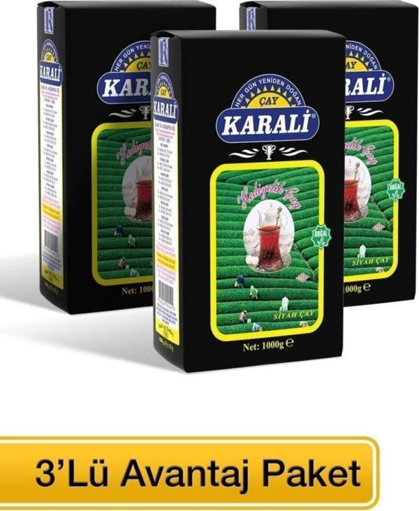 Karali Çay Karali Hediyelik Dökme Çay 1 kg X 3 Adet - Image 1