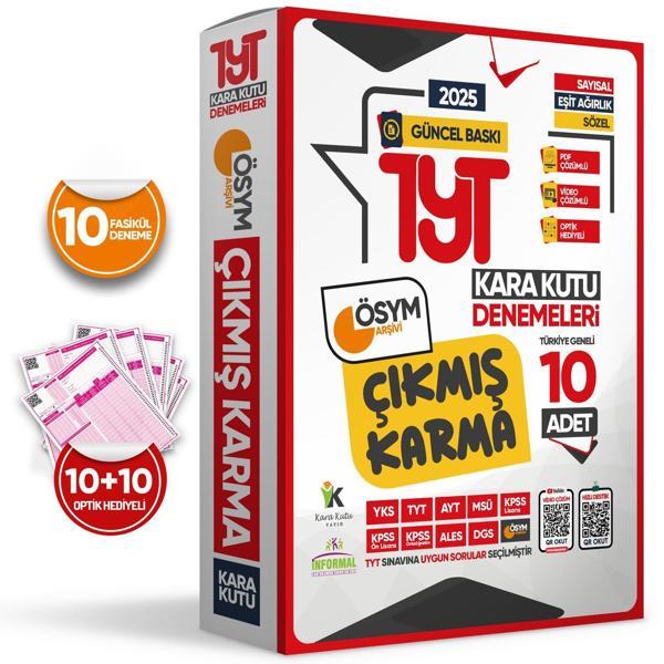 2025 TYT ÖSYM Çıkmış Karma Kara Kutu Sayısal-Sözel-Eşit Ağırlık TG 10lu Deneme Paketi D.Çözümlü - İnformal Yayınları - Image 1