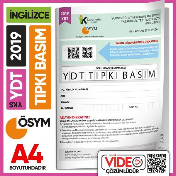 2019 YKS YDT İngilizce ÖSYM Tıpkı Basım Çıkmış Soru Deneme Kitapçığı (Video Çözümlü Türkiye Geneli) - İnformal Yayınları - Image 1