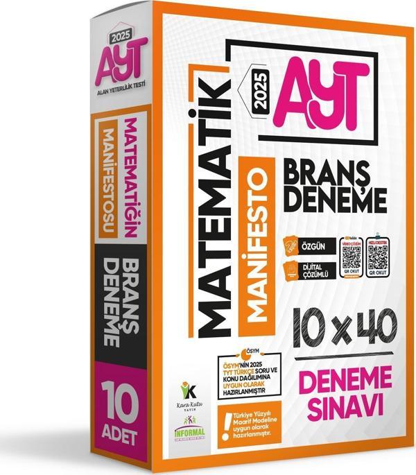 2025 YKS AYT Matematik Manifestosu BRANŞ Deneme Paketi 10lu Dijital Çözümlü - İnformal Yayınları - Image 1