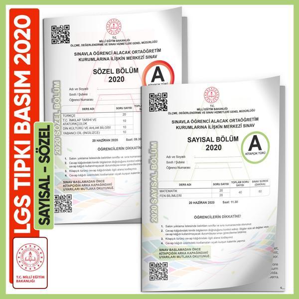 2020  LGS Sayısal ve Sözel Tıpkı Basım Çıkmış Soru Türkiye Geneli Dijital Çözümlü Kitapçıkları - İnformal Yayınları - Image 1