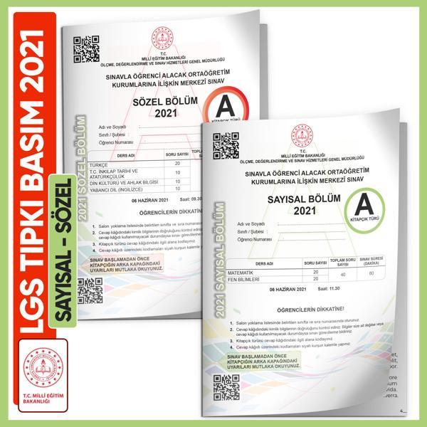 2021 LGS Sayısal ve Sözel Tıpkı Basım Çıkmış Soru Türkiye Geneli Dijital Çözümlü Kitapçıkları - İnformal Yayınları - Image 1