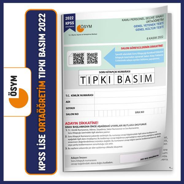 KPSS Ortaöğretim/Lise ÖSYM Tıpkı Basım Çıkmış Soru Kitapçığı (Video Çözümlü Türkiye Geneli) - İnformal Yayınları - Image 1
