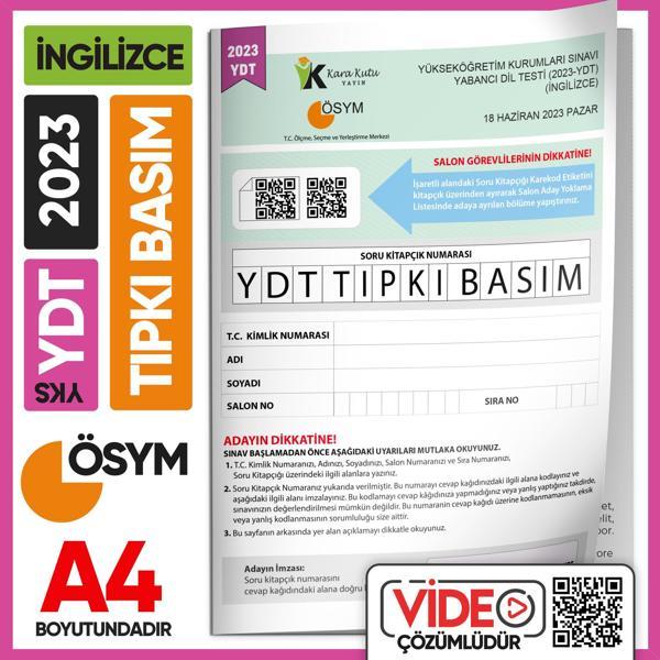 2023 YKS YDT İngilizce ÖSYM Tıpkı Basım Çıkmış Soru Deneme Kitapçığı (Video Çözümlü Türkiye Geneli) - İnformal Yayınları - Image 1