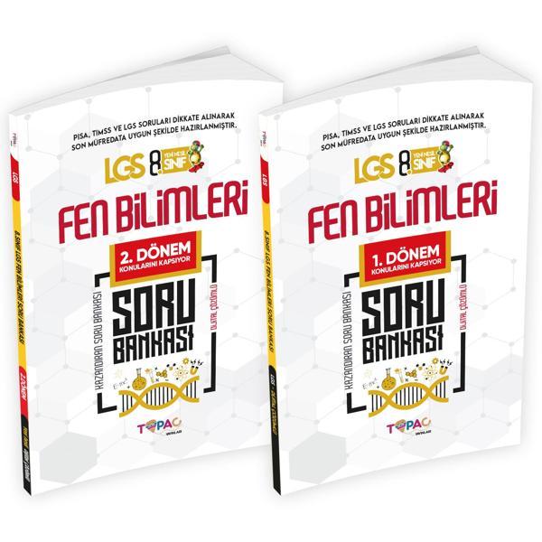 8.Sınıf LGS FEN BİLİMLERİ 2li Set Dijital Çözümlü Soru Bankası Topaç Yayınları - İnformal Yayınları - Image 1