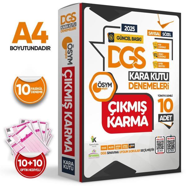2025 DGS Sayısal-Sözel-TM ÖSYM Çıkmış Karma Kara Kutu 10lu Deneme Paketi Türkiye Geneli D. Çözümlü - İnformal Yayınları - Image 1