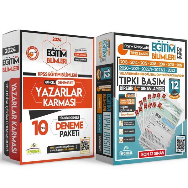 2024 KPSS EĞİTİM Bilimleri Yazarlar Karması ve TIPKI BASIM Türkiye Geneli D. Çözümlü Deneme Paketi - İnformal Yayınları - Image 1