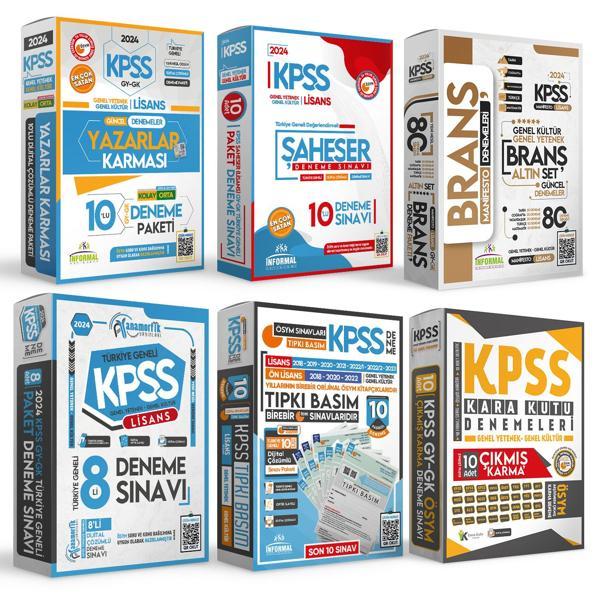 2024 KPSS Full 6lı Özgün-Tıpkı-Karma-Çıkmış-Manifesto Güncel Türkiye Geneli Çözümlü Deneme Paketi - İnformal Yayınları - Image 1