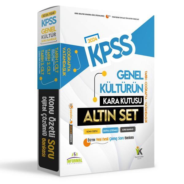 2024 KPSS Kara Kutu Genel Kültür Altın Set Konu Özetli Çözümlü 5li Çıkmış Soru Bankası - İnformal Yayınları - Image 1