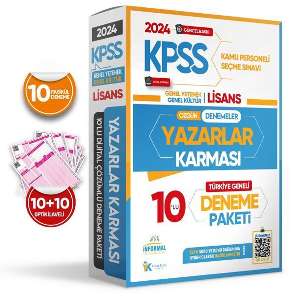 2024 KPSS Lisans GY-GK Yazarlar Karması Türkiye Geneli KURUMSAL 10lu Dijital Çözümlü Deneme Paketi - İnformal Yayınları - Image 1