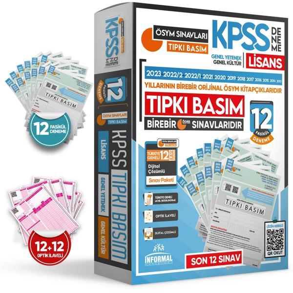 2025 KPSS Lisans ÖSYM Çıkmış Soru Tıpkı Basım 12li Deneme Paketi Video Çözümlü Türkiye Geneli - İnformal Yayınları - Image 1